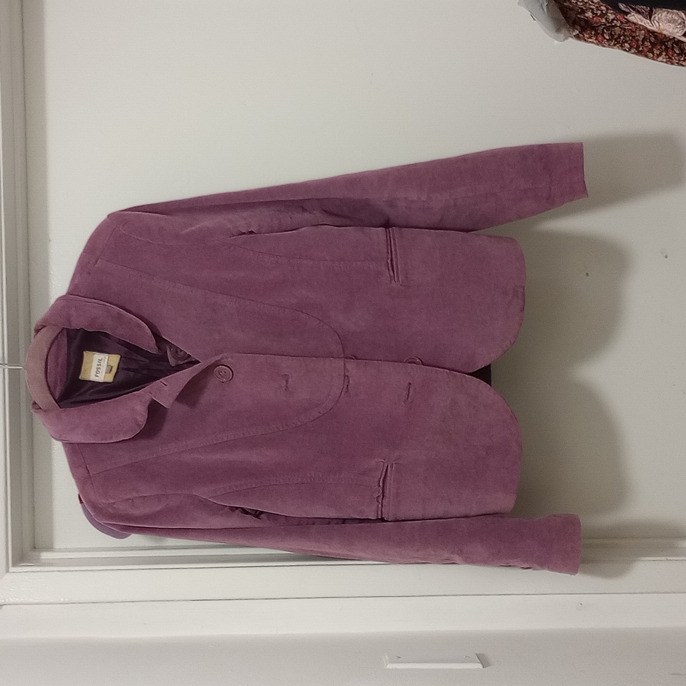 Lavender velveteen fossil jacket size large